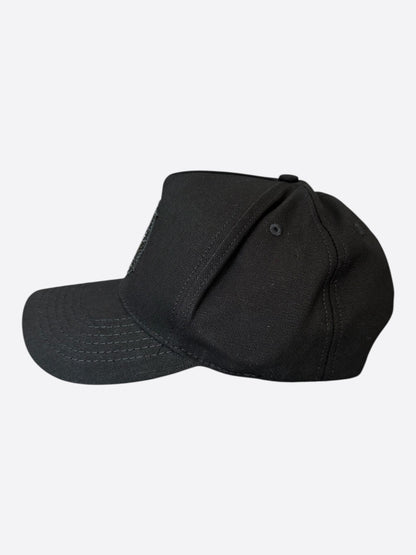 Amiri Black MA Crystal Logo Trucker Hat