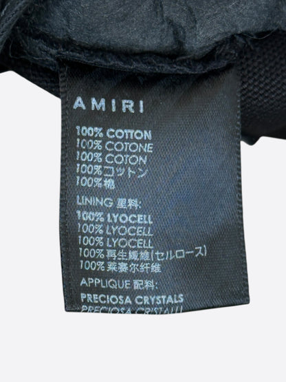 Amiri Black MA Crystal Logo Trucker Hat