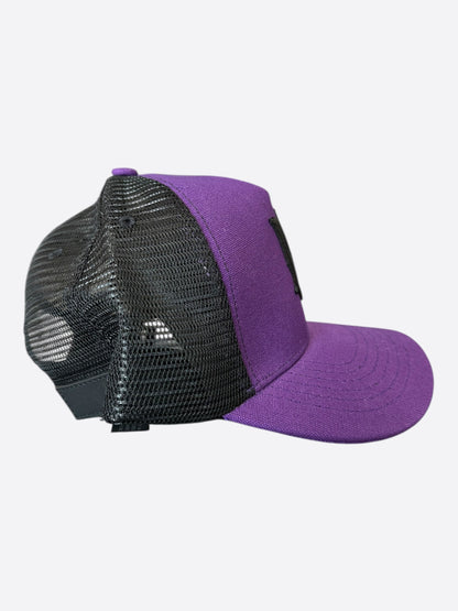 Amiri Purple & Black MA Logo Trucker Hat