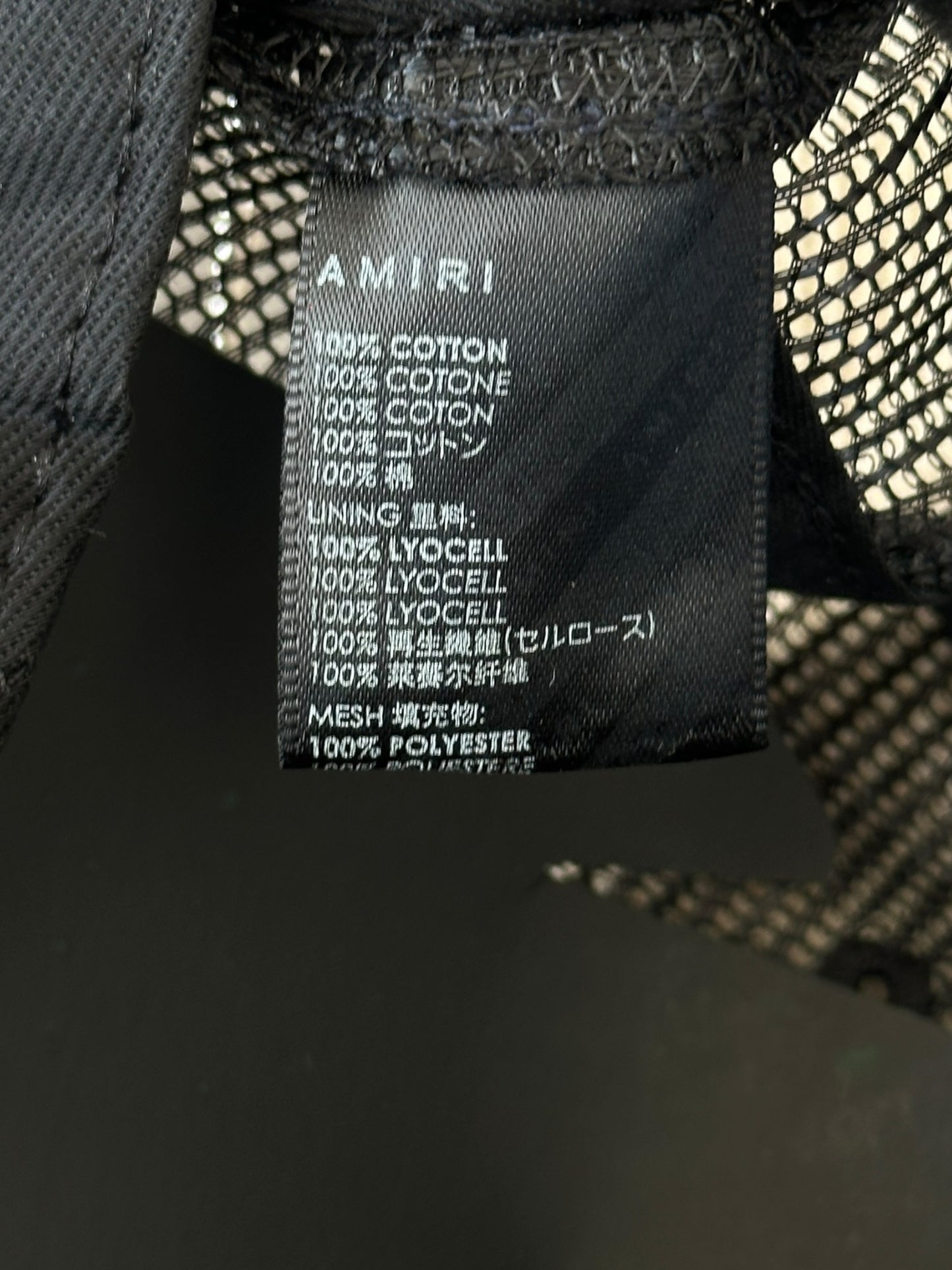 Amiri Purple & Black MA Logo Trucker Hat