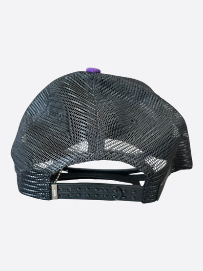 Amiri Purple & Black MA Logo Trucker Hat