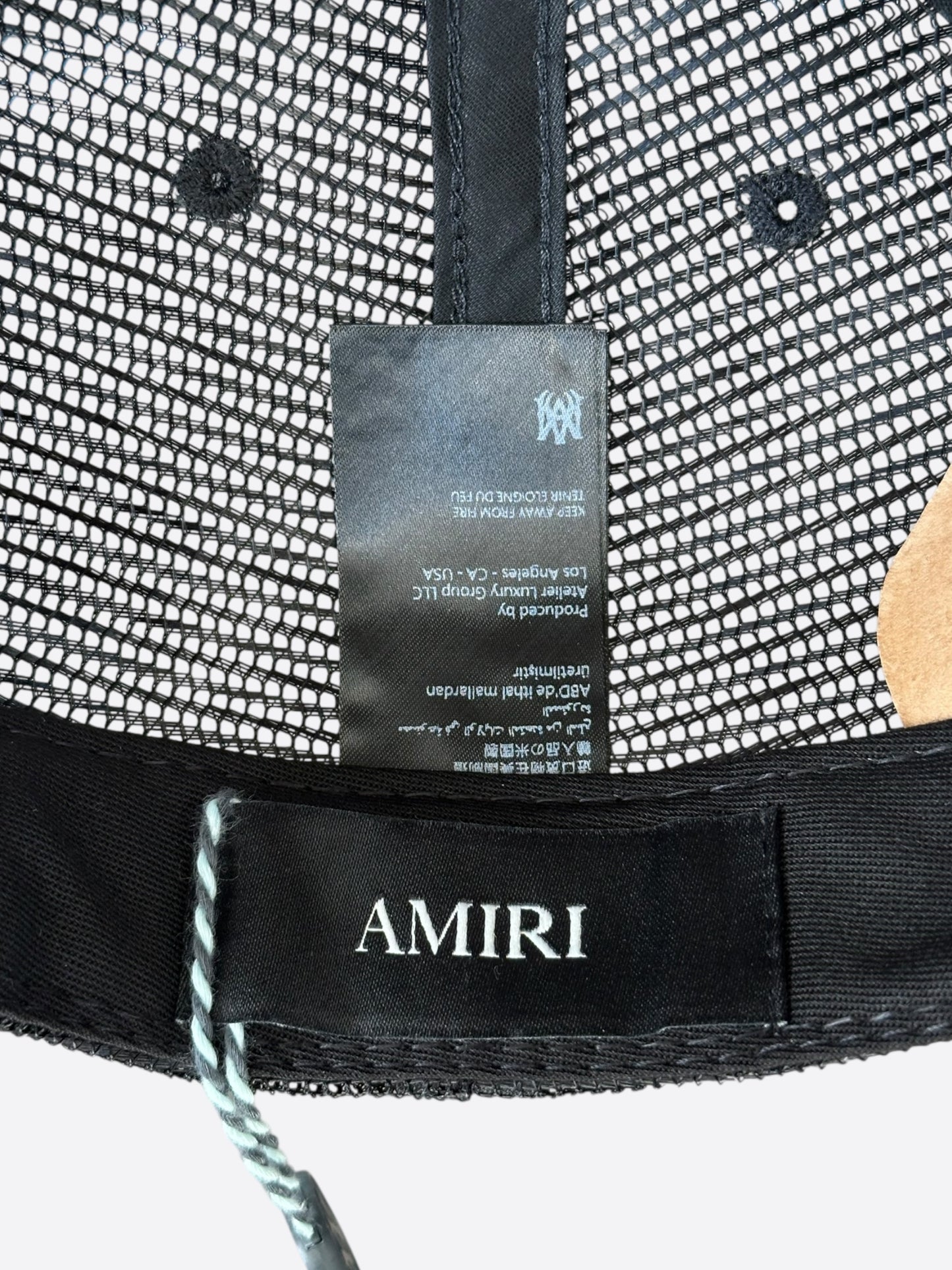 Amiri White & Blue Triple Star Trucker Hat