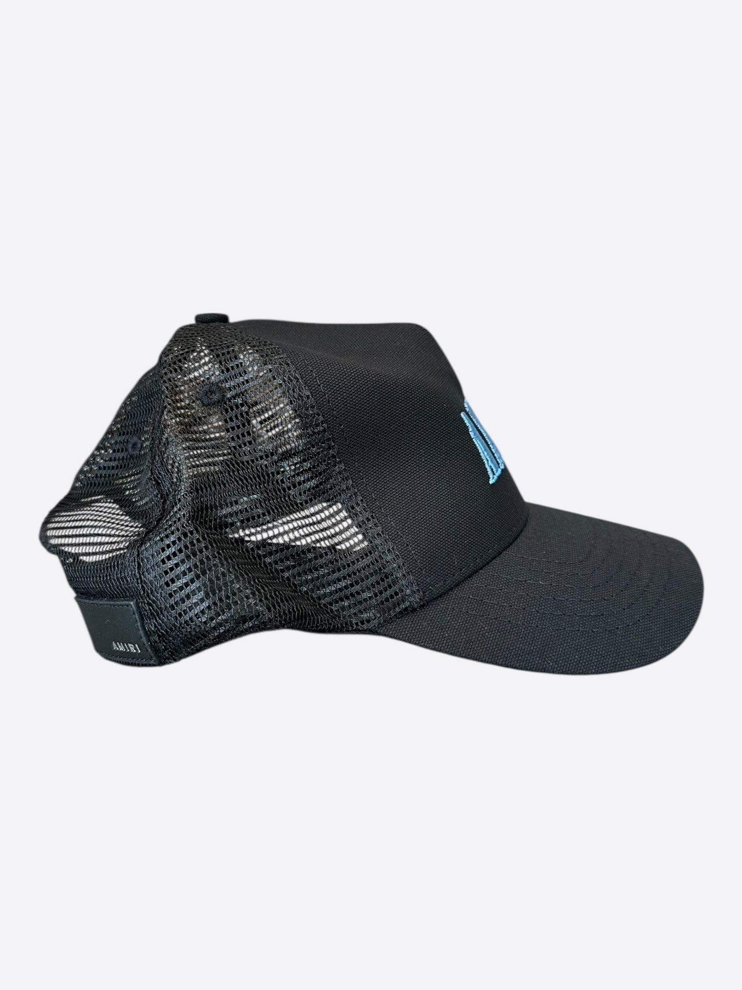 Amiri Black & Blue Core Logo Trucker Hat