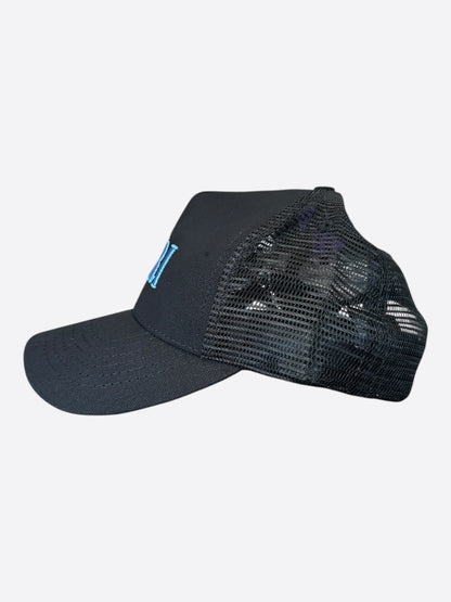 Amiri Black & Blue Core Logo Trucker Hat