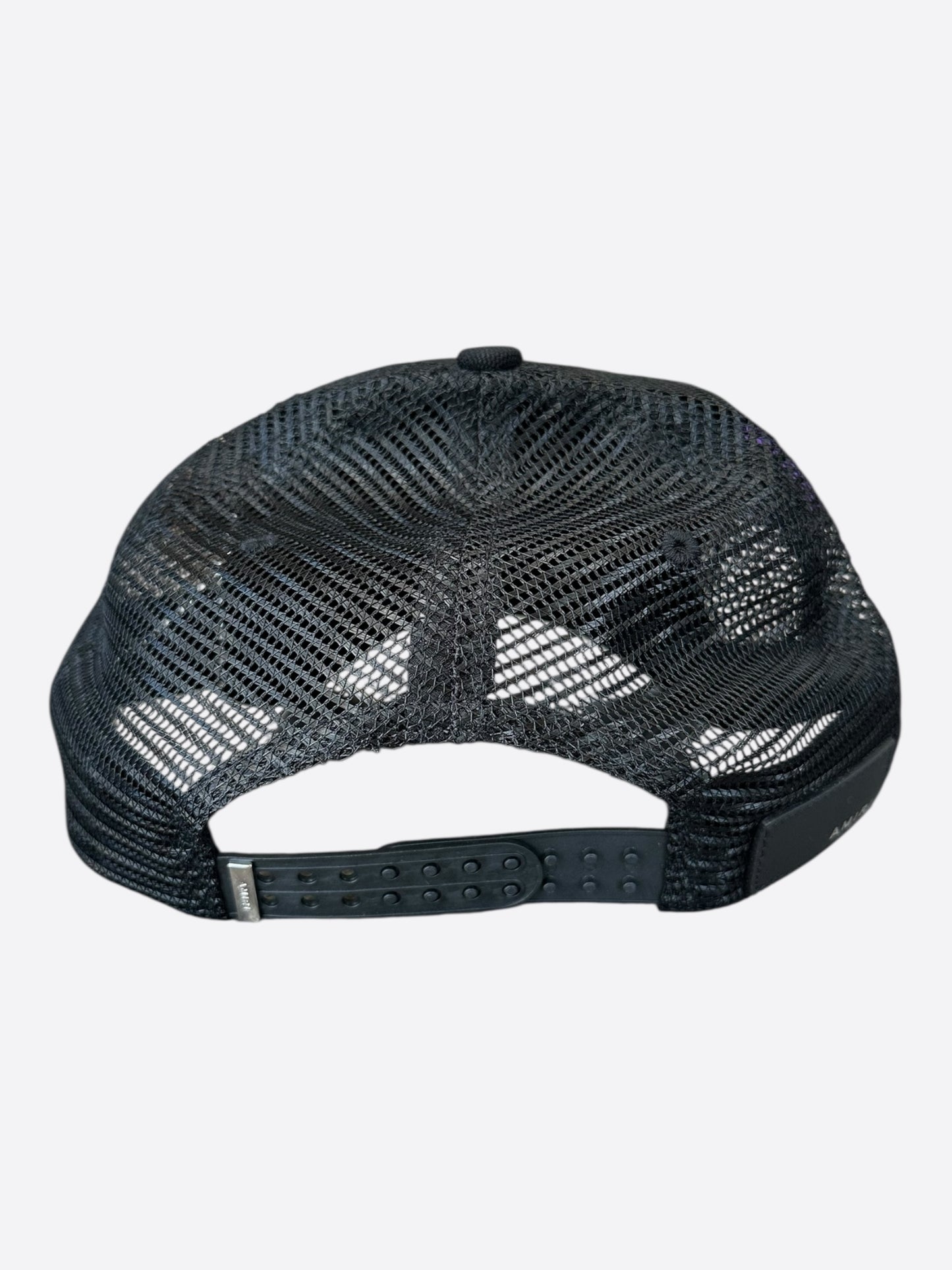 Amiri Black & Blue Core Logo Trucker Hat