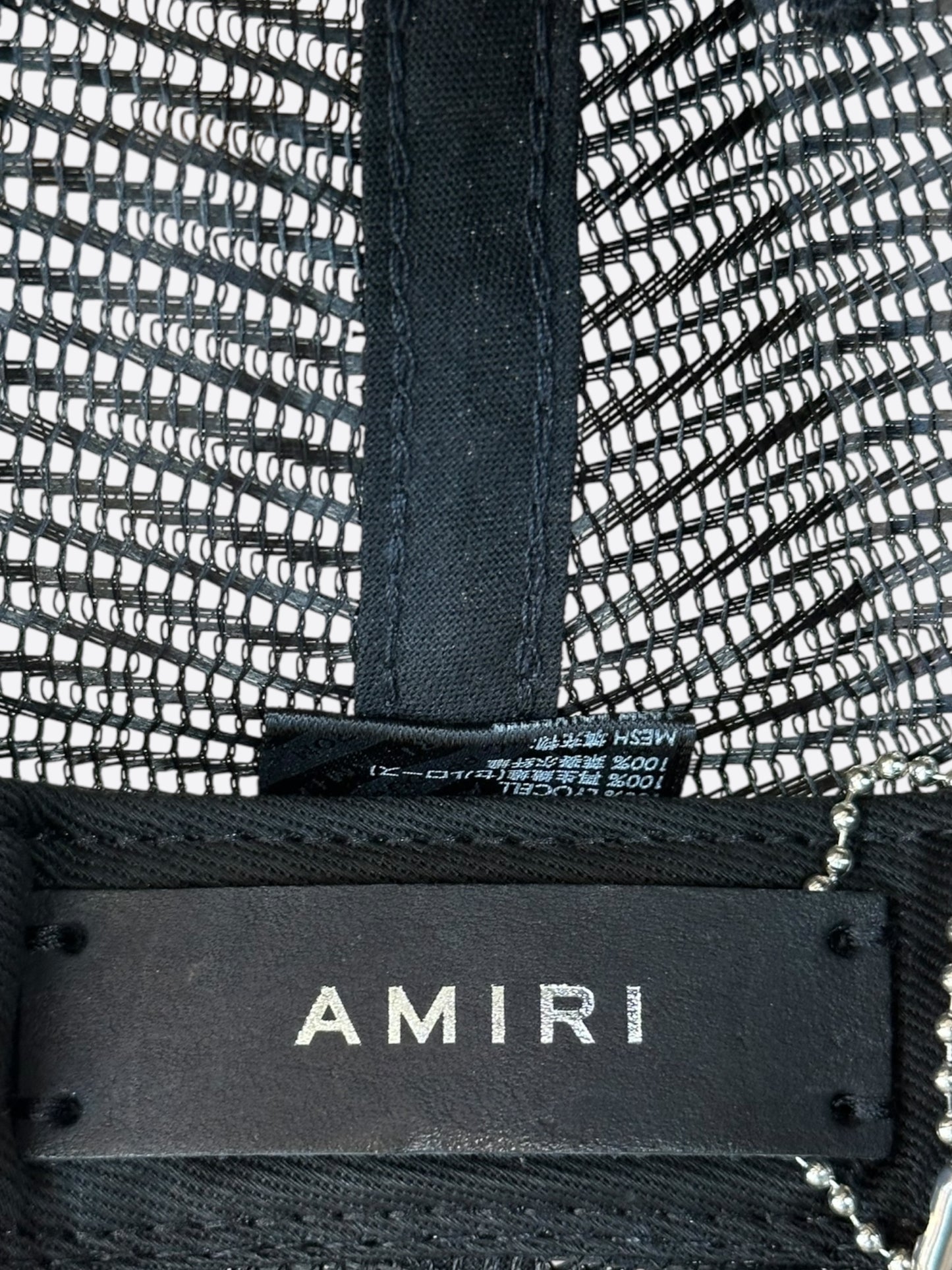 Amiri Black & Blue Core Logo Trucker Hat
