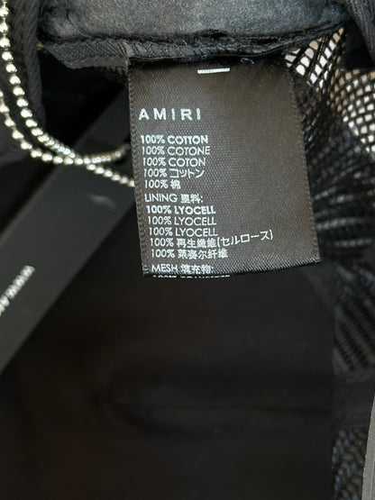 Amiri Black & Blue Core Logo Trucker Hat