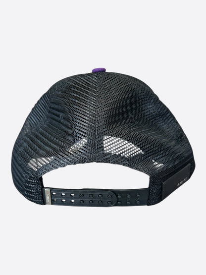 Amiri Purple & Black Logo Trucker Hat