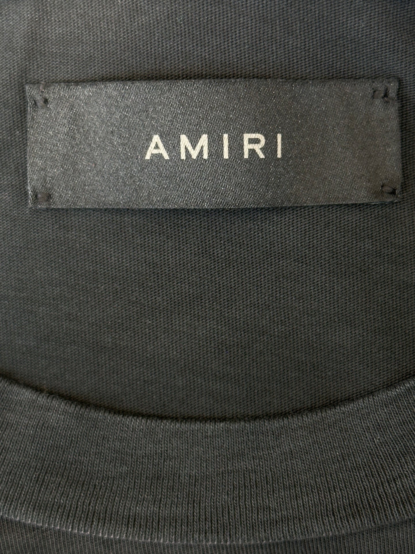 Amiri Black & White MA Logo Shotgun T-Shirt