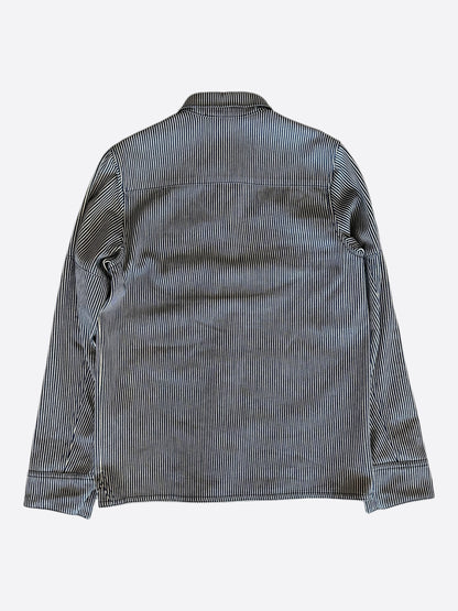 Chrome Hearts Blue & White Pinstripe Chore Button Up Shirt