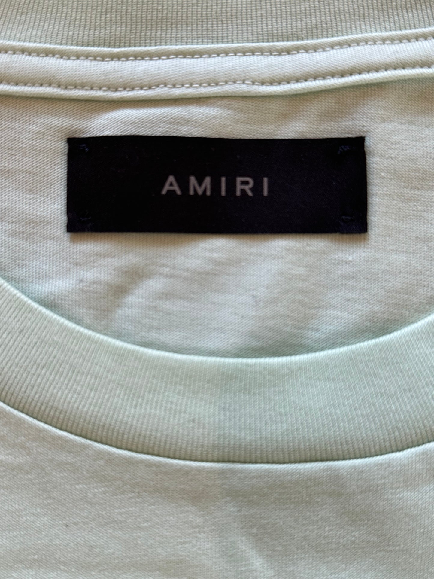 Amiri Light Blue & White MA Core Logo T-Shirt
