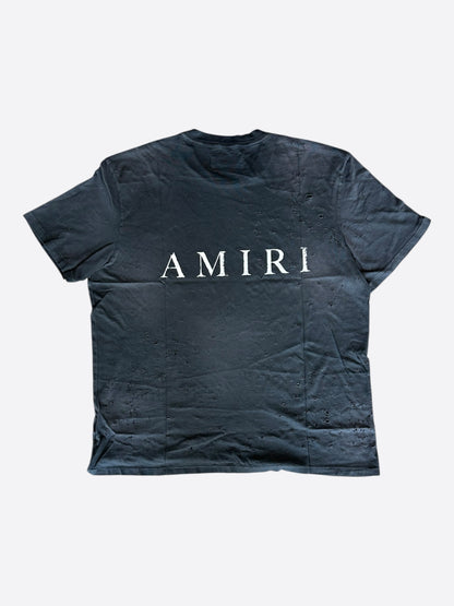 Amiri Black & White MA Logo Shotgun T-Shirt