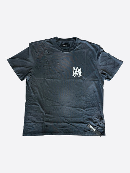 Amiri Black & White MA Logo Shotgun T-Shirt