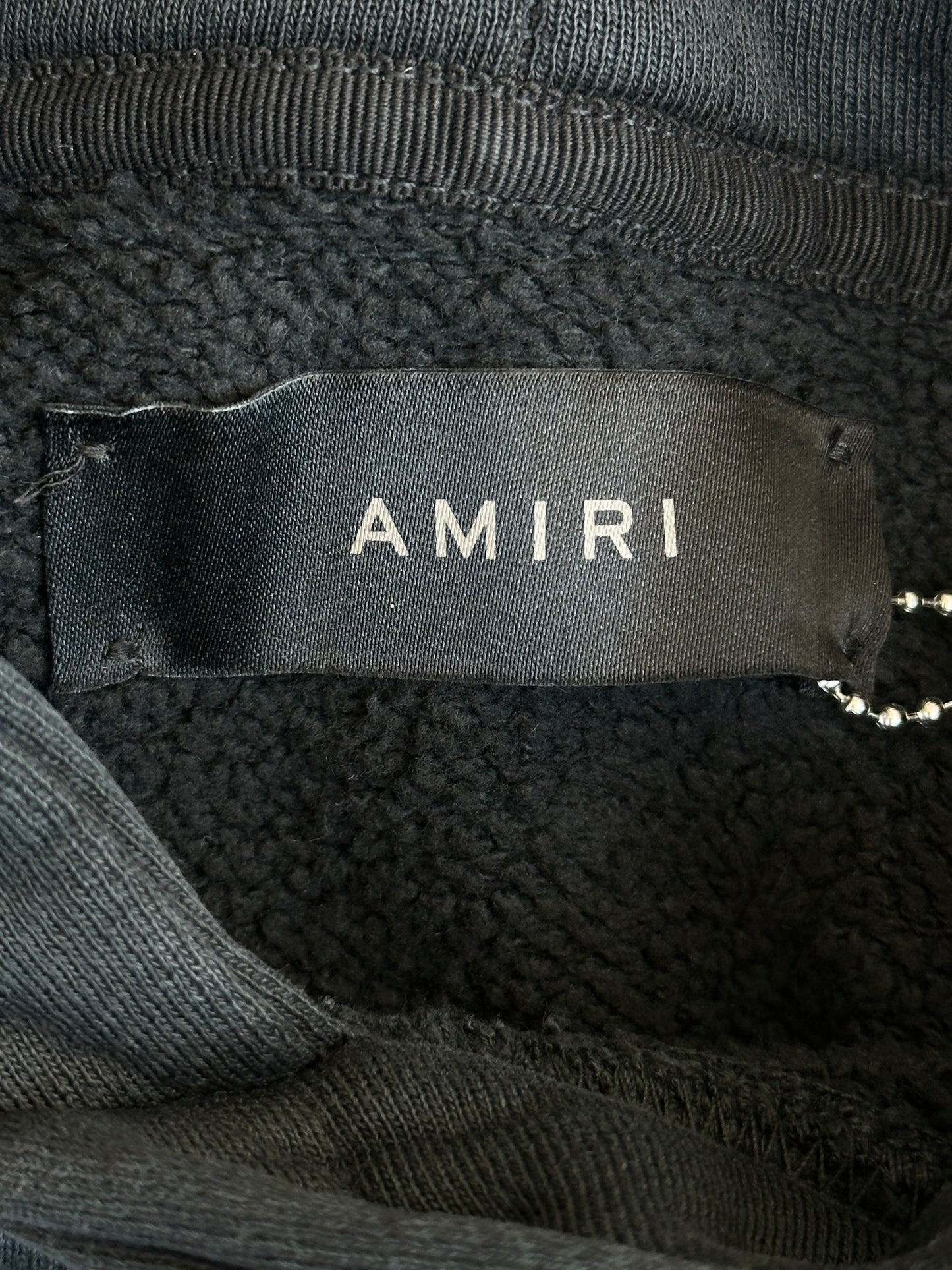 Amiri Black & White Tiger Varsity Logo Hoodie