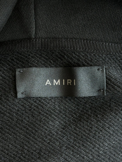 Amiri Black & Multicolor Hotel Embroidered Zip Up Hoodie