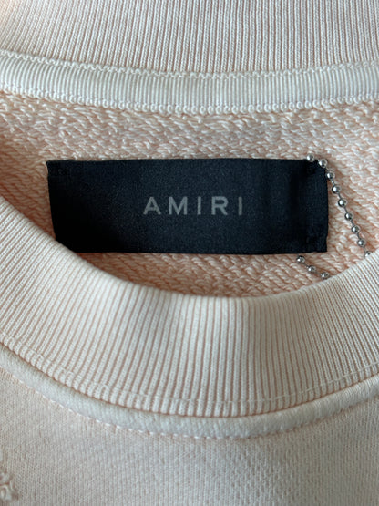 Amiri Cream MA Logo Shotgun Sweater