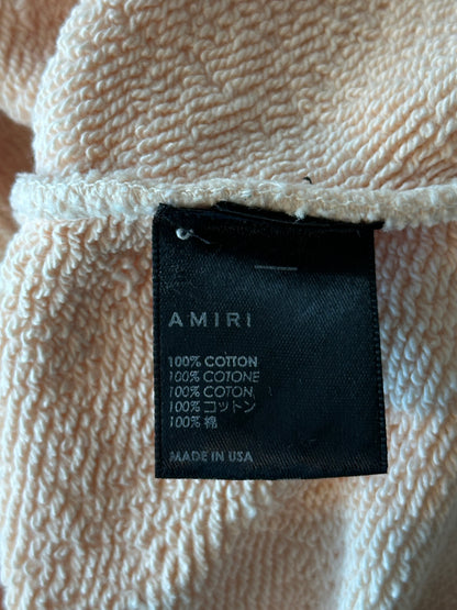 Amiri Cream MA Logo Shotgun Sweater