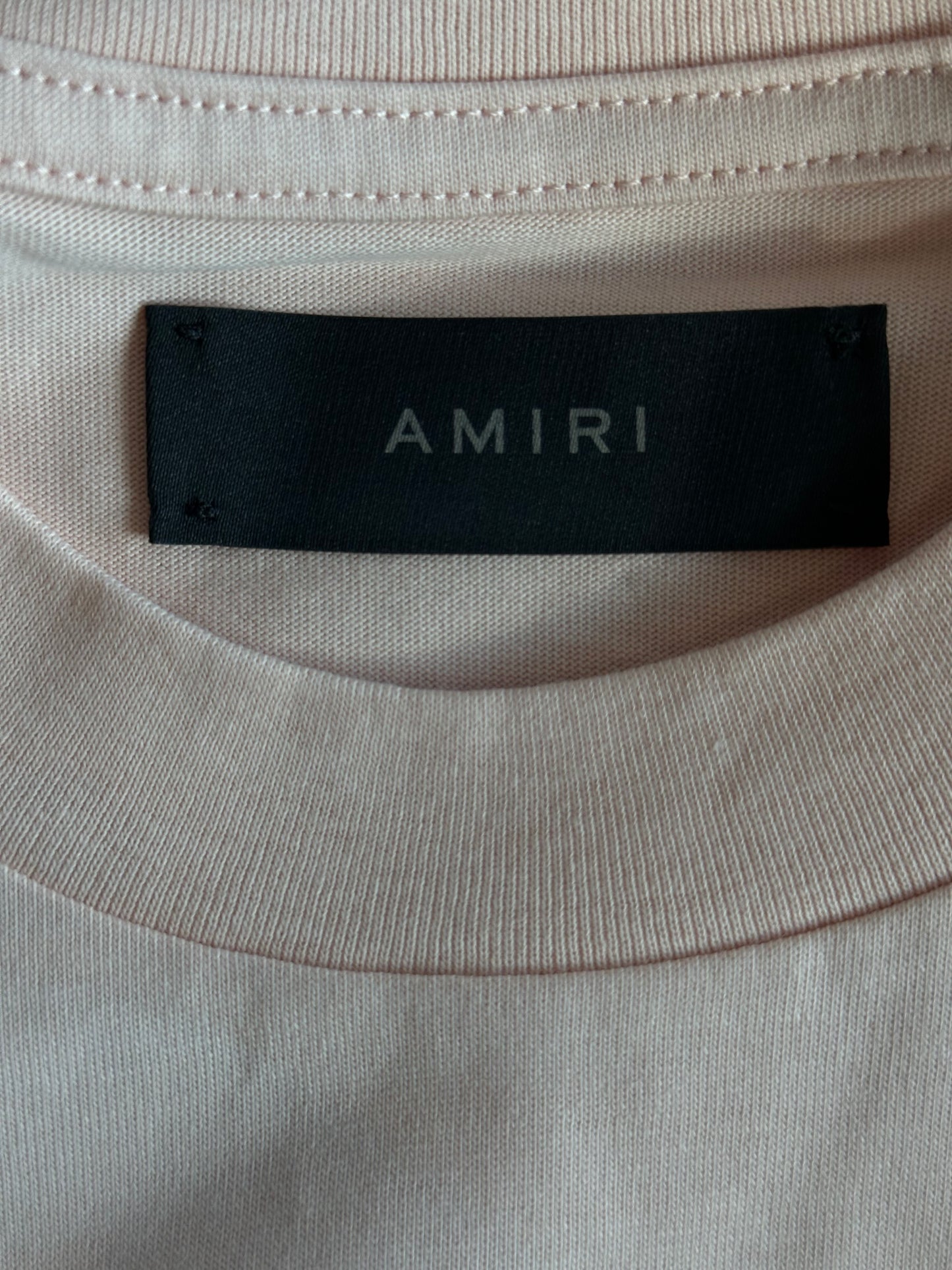Amiri Cream & Black Core Logo T-Shirt