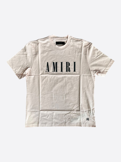 Amiri Cream & Black Core Logo T-Shirt