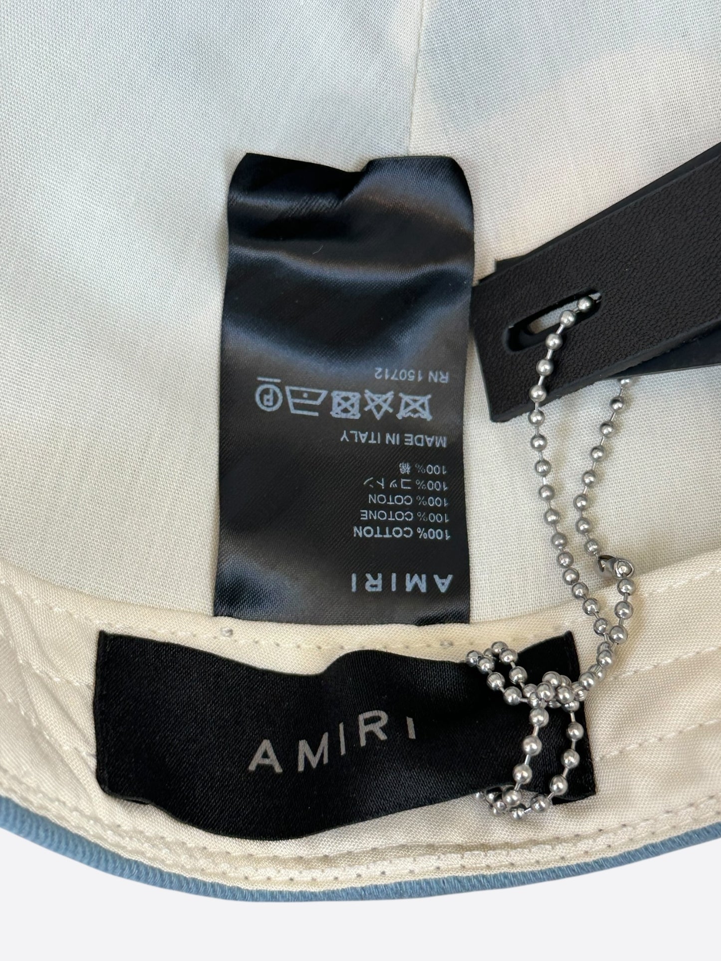 Amiri Blue & White Baroque Logo Hat