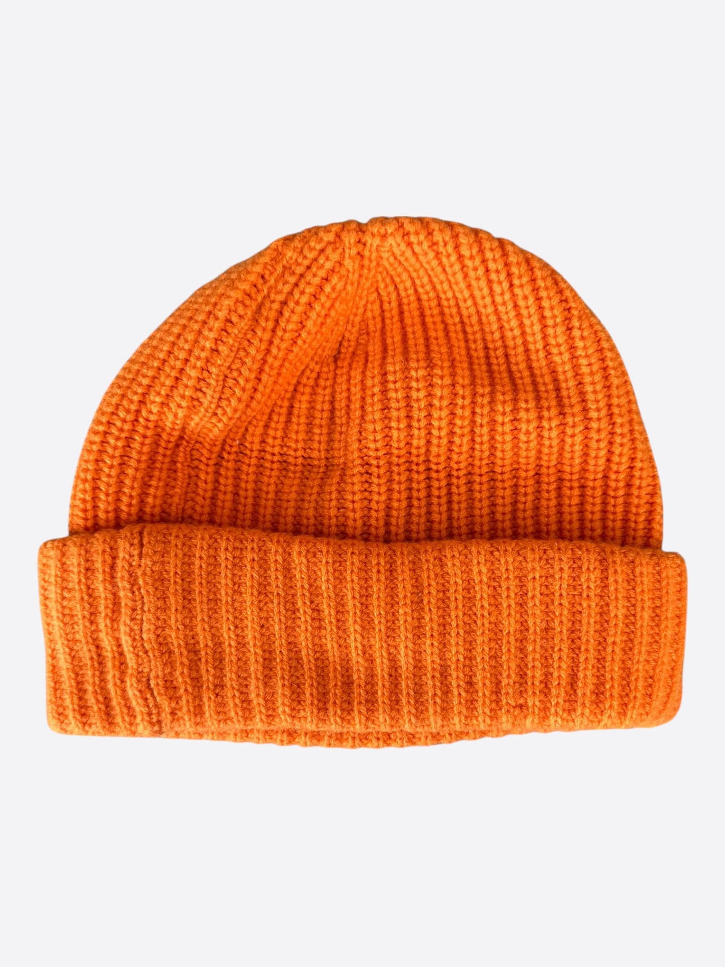 Amiri Orange & White Script Logo Cashmere Beanie