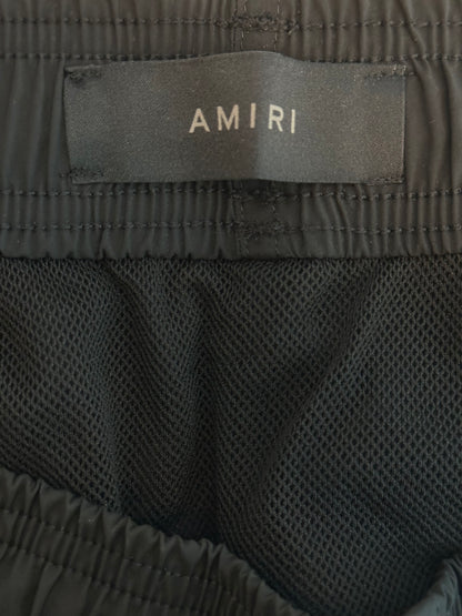 Amiri Black & White Stack Logo Swimshorts