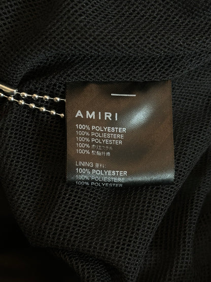 Amiri Black & White Stack Logo Swimshorts