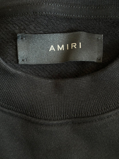 Amiri Black Embroidered Core Logo Hoodie