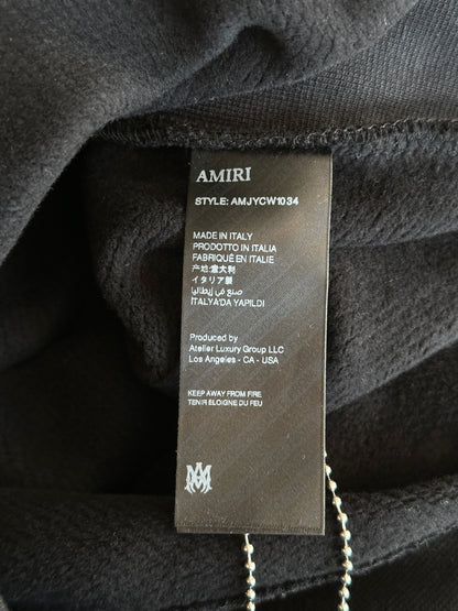 Amiri Black Embroidered Core Logo Hoodie