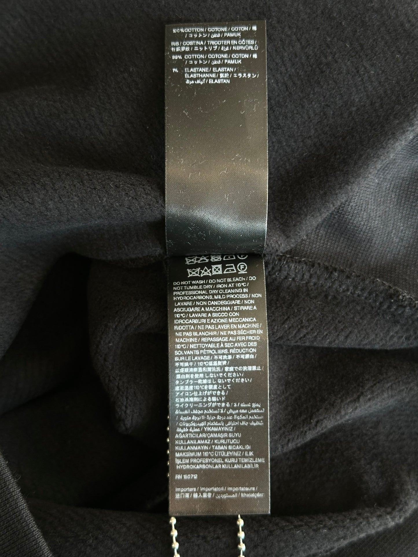 Amiri Black Embroidered Core Logo Hoodie