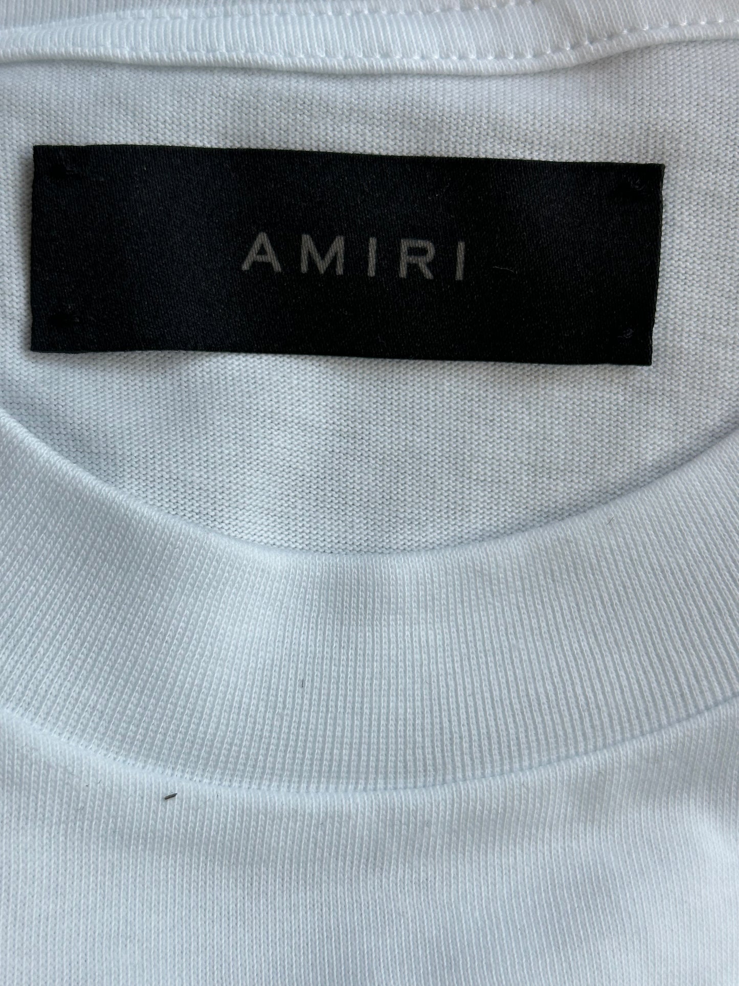 Amiri White & Blue Watercolor MA Bar Logo T-Shirt