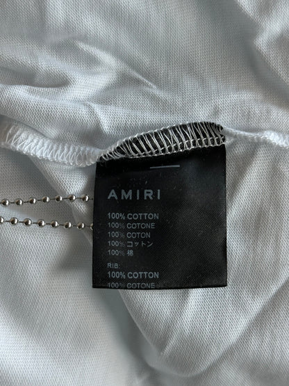Amiri White & Blue Watercolor MA Bar Logo T-Shirt