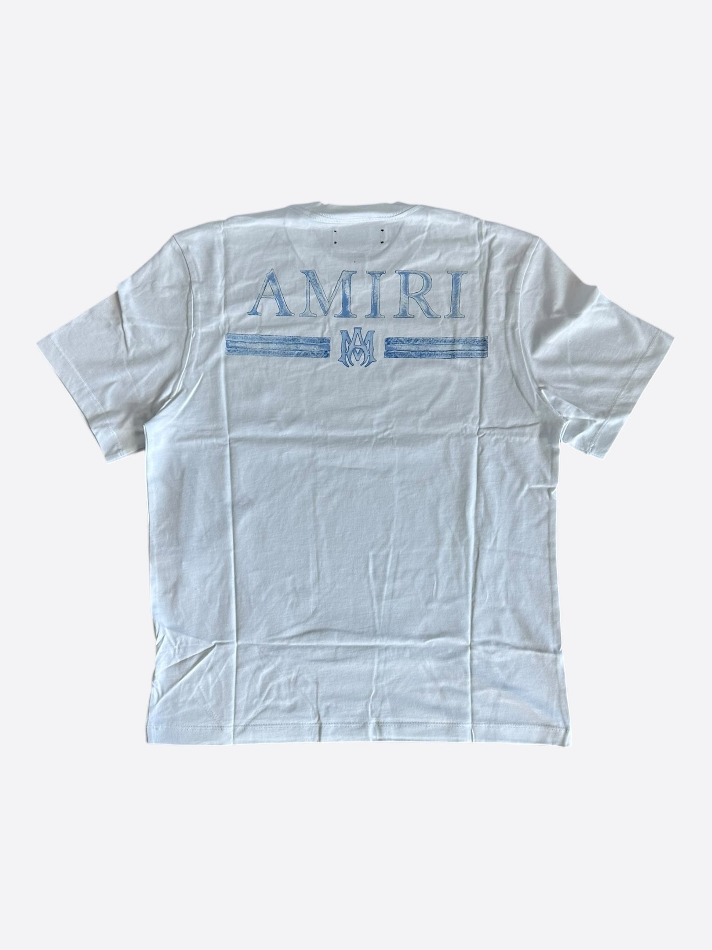 Amiri White & Blue Watercolor MA Bar Logo T-Shirt