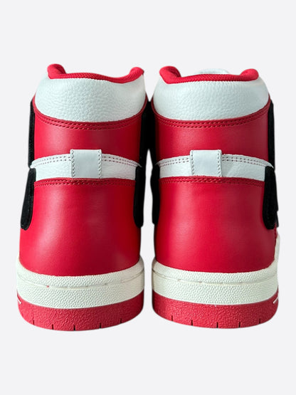 Amiri Red White & Black Skeleton High Top Sneakers