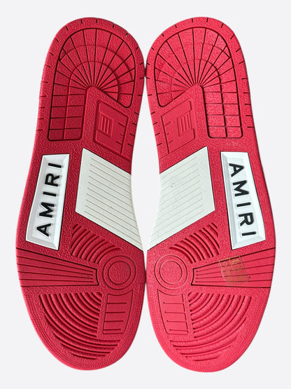 Amiri Red White & Black Skeleton High Top Sneakers