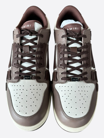 Amiri Brown & White Skeleton Low Top Sneakers