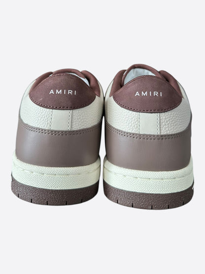 Amiri Brown & White Skeleton Low Top Sneakers
