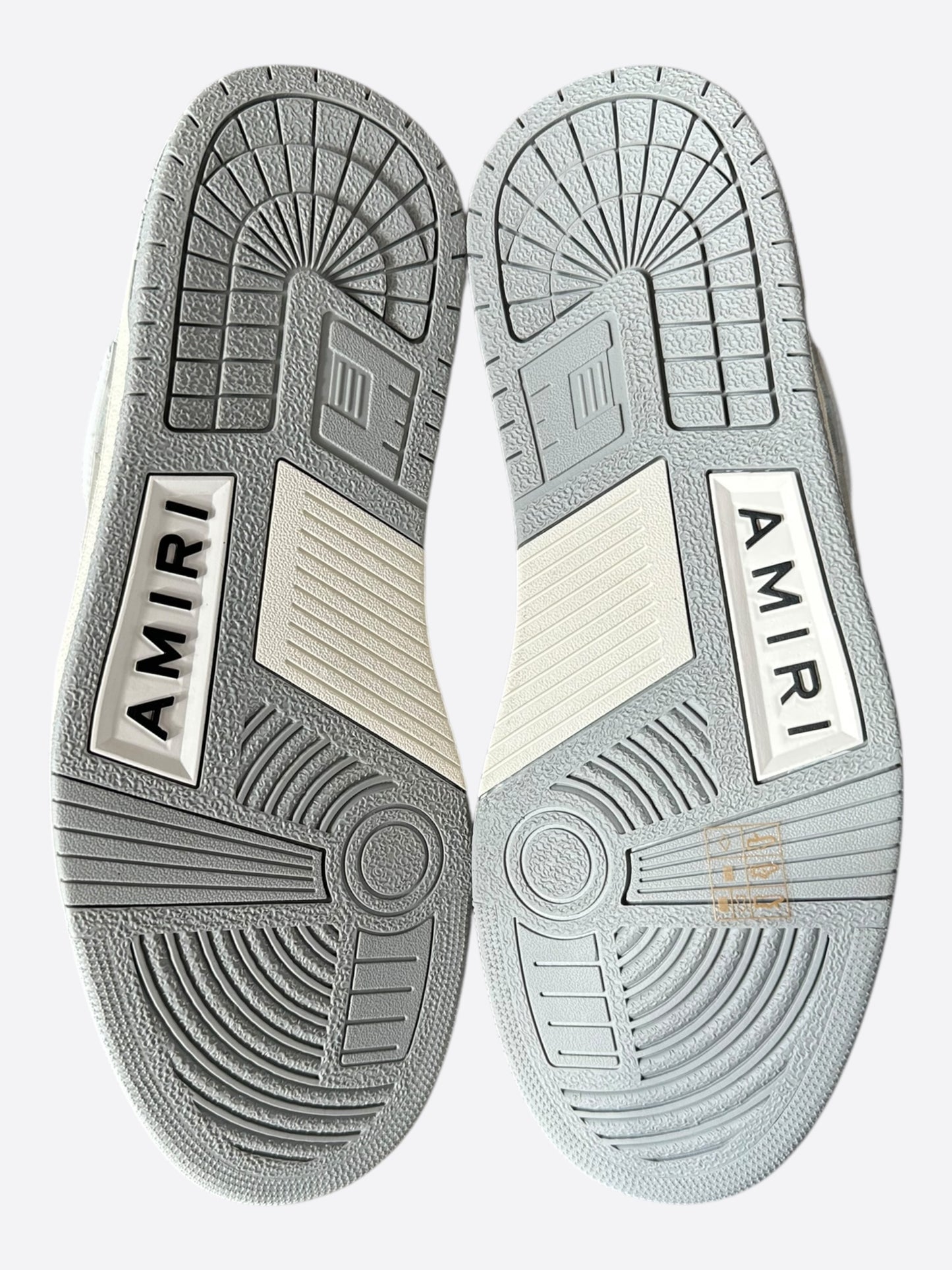 Amiri Grey & White Skel Low Top Sneakers