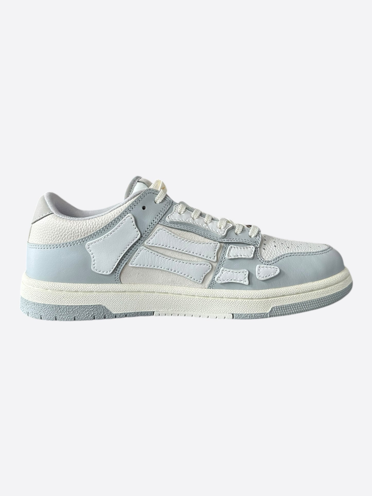 Amiri Grey & White Skel Low Top Sneakers