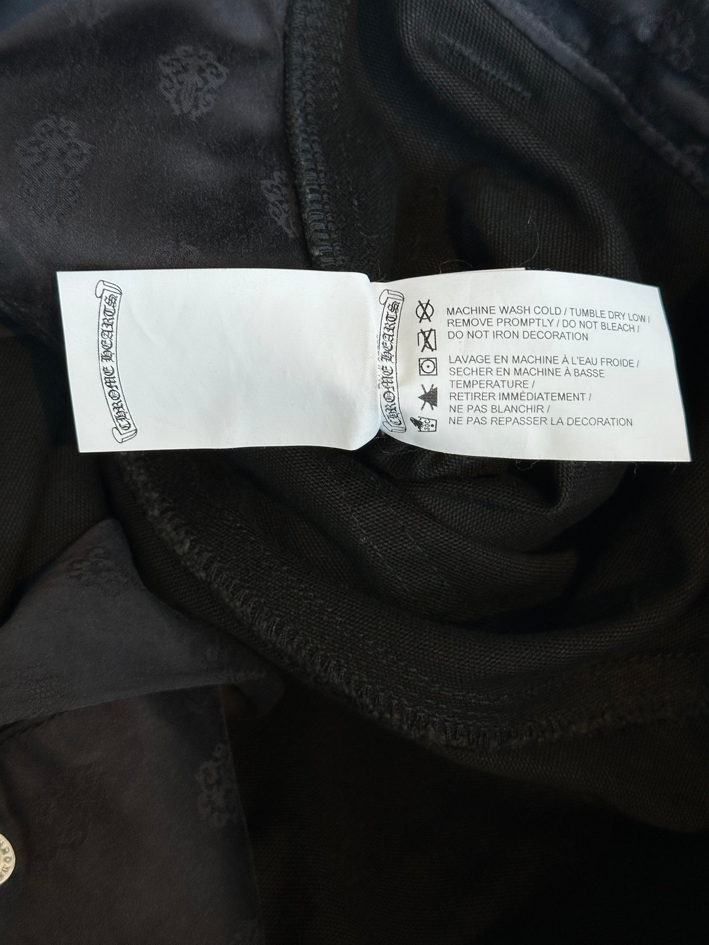 Chrome Hearts Black & Blue Cross Patch Carpenter Pants