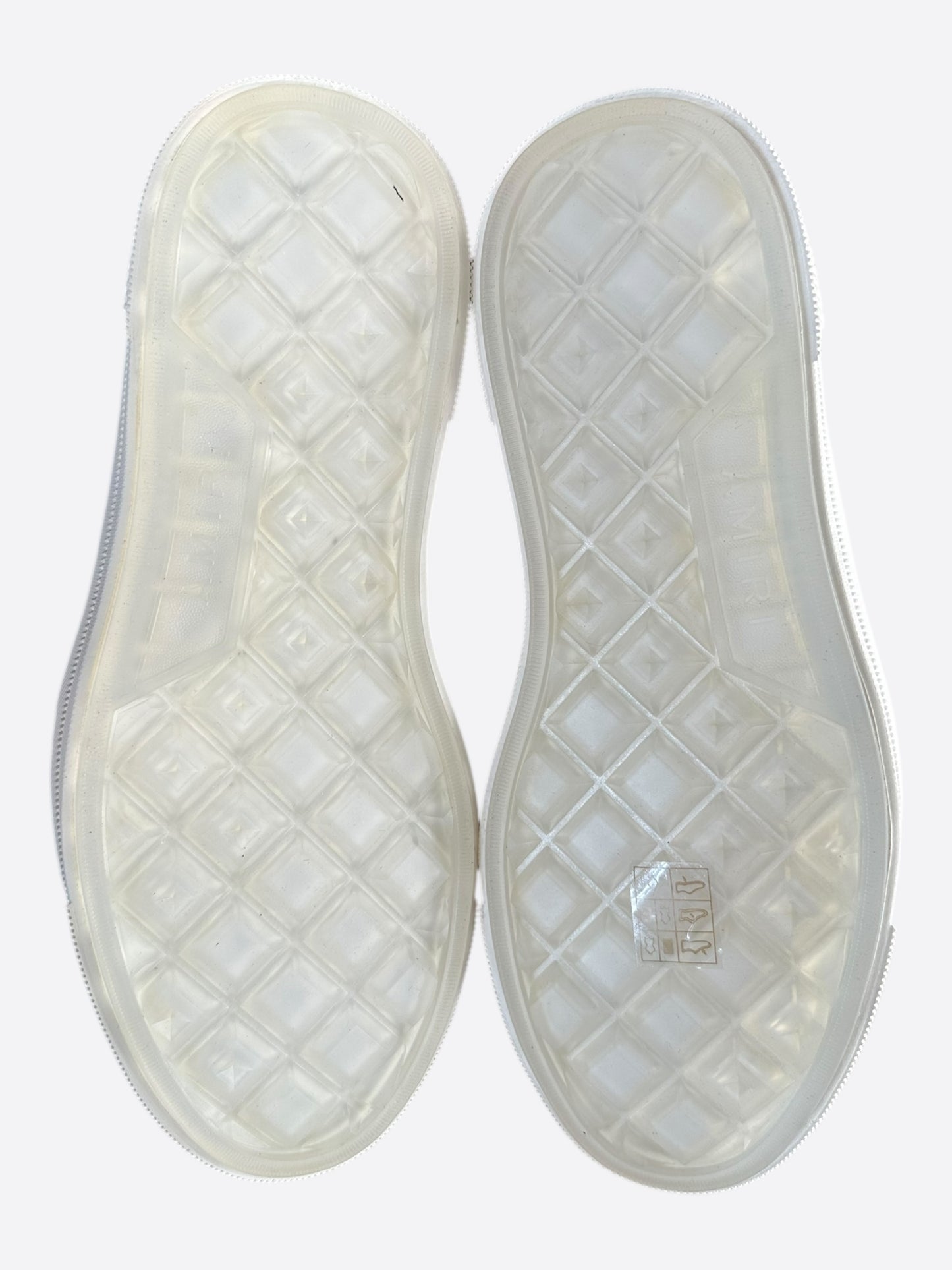 Amiri Blue & White Crystal Boucle MA Court High Top Women's Sneakers