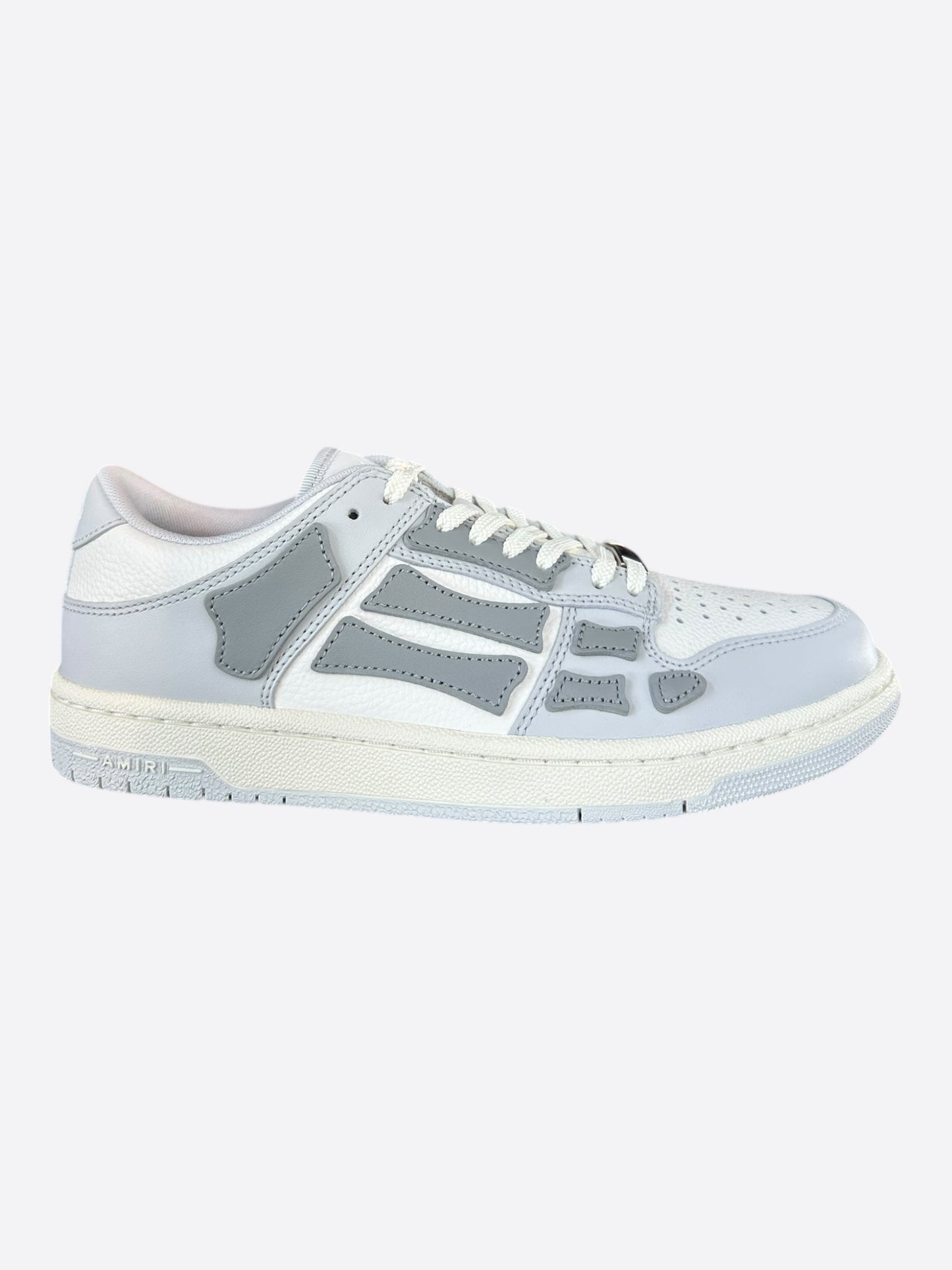 Amiri Grey & White Skeleton Women's Low Top Sneakers