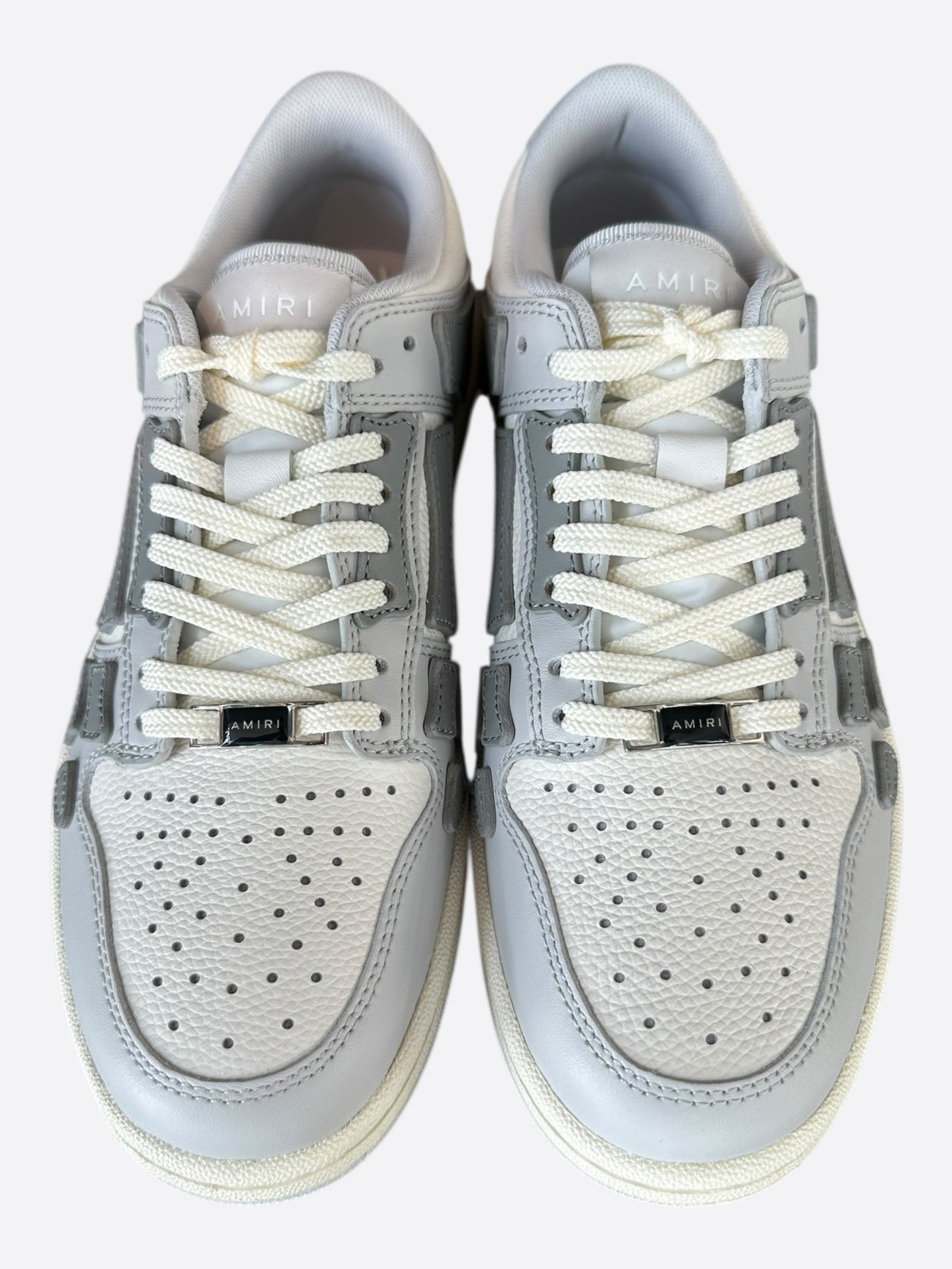 Amiri Grey & White Skeleton Women's Low Top Sneakers