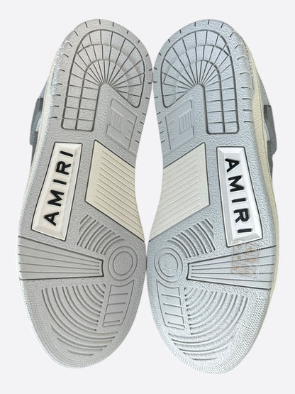 Amiri Grey & White Skeleton Women's Low Top Sneakers