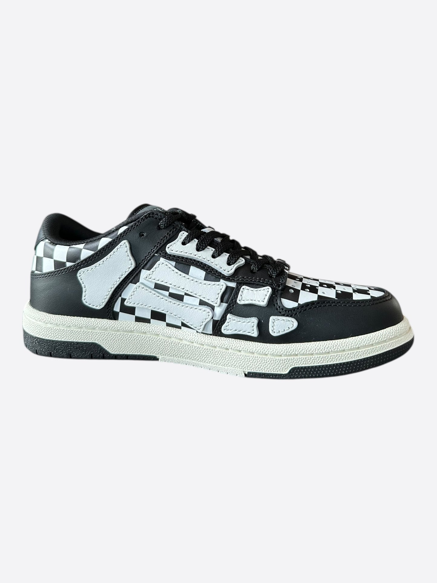 Amiri Black & White Checkered Skel Low Top Women's Sneakers