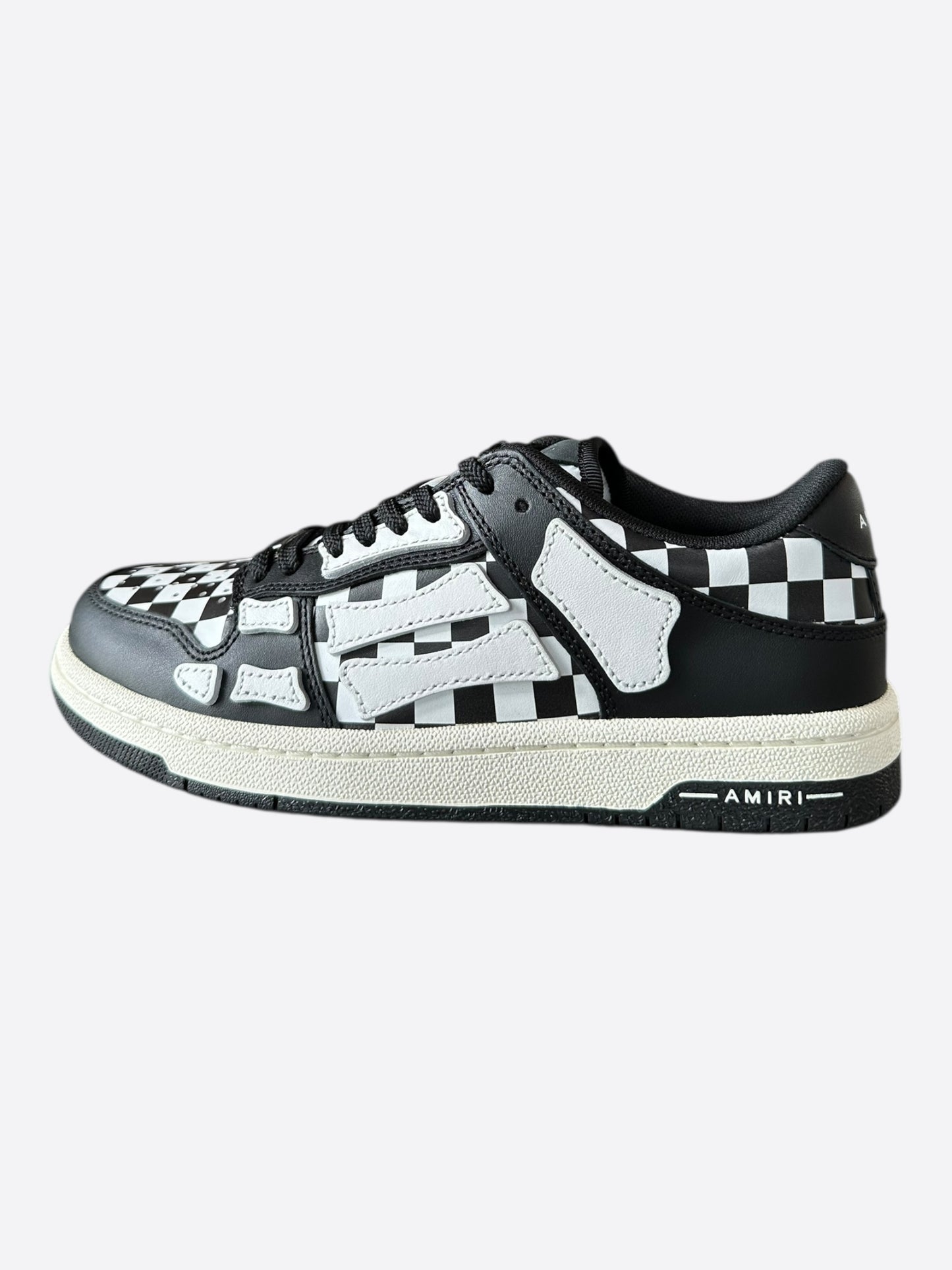Amiri Black & White Checkered Skel Low Top Women's Sneakers
