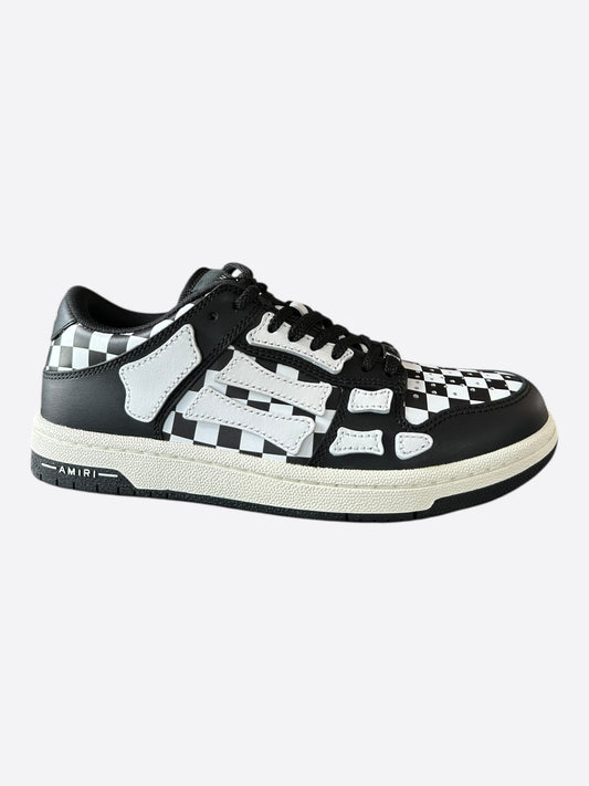 Amiri Black & White Checkered Skel Low Top Women's Sneakers