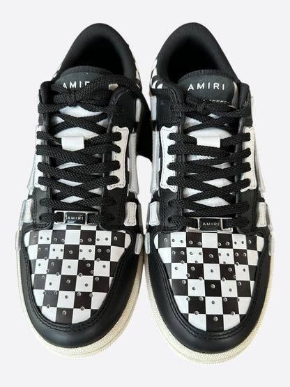 Amiri Black & White Checkered Skel Low Top Women's Sneakers