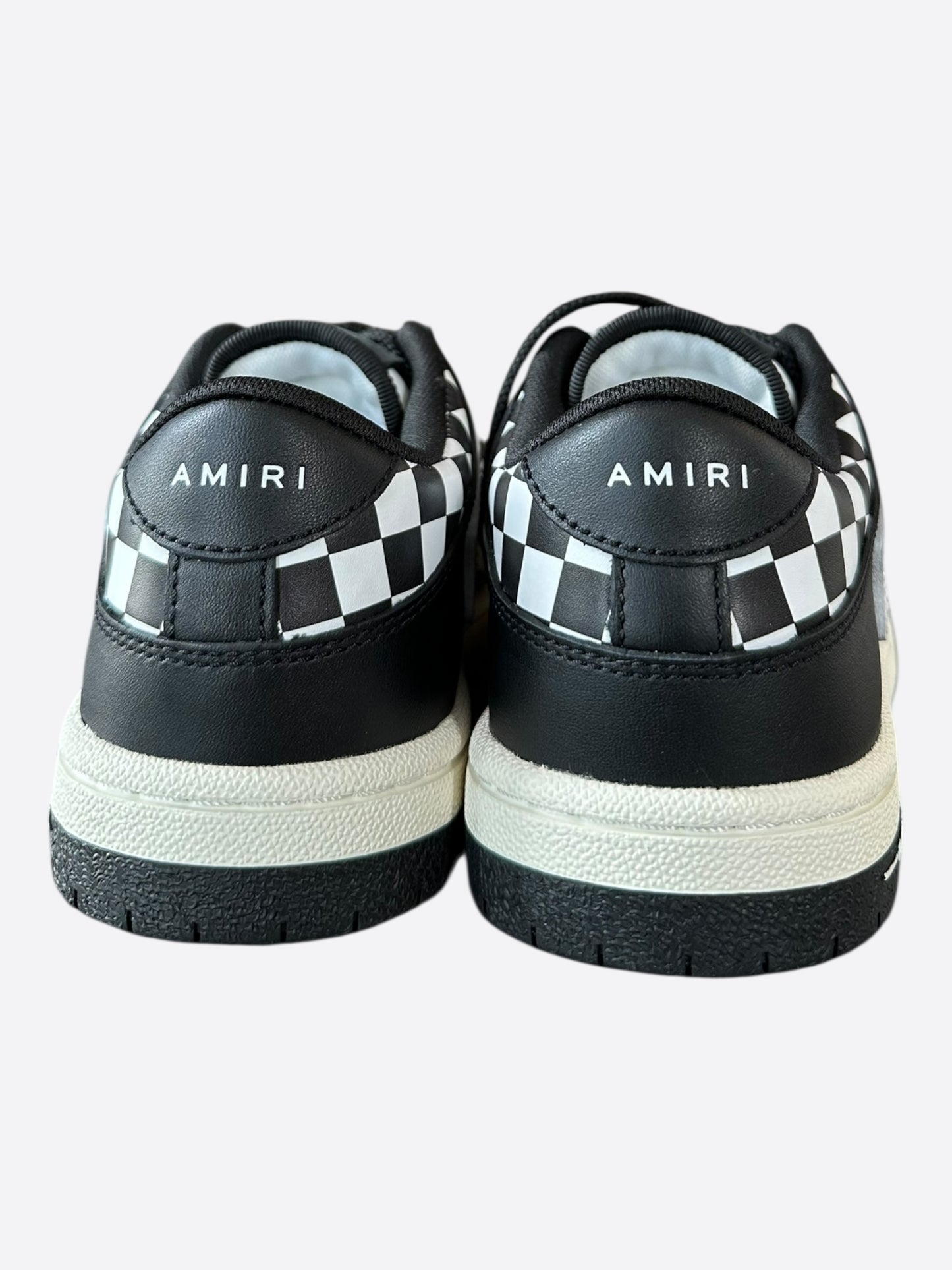 Amiri Black & White Checkered Skel Low Top Women's Sneakers