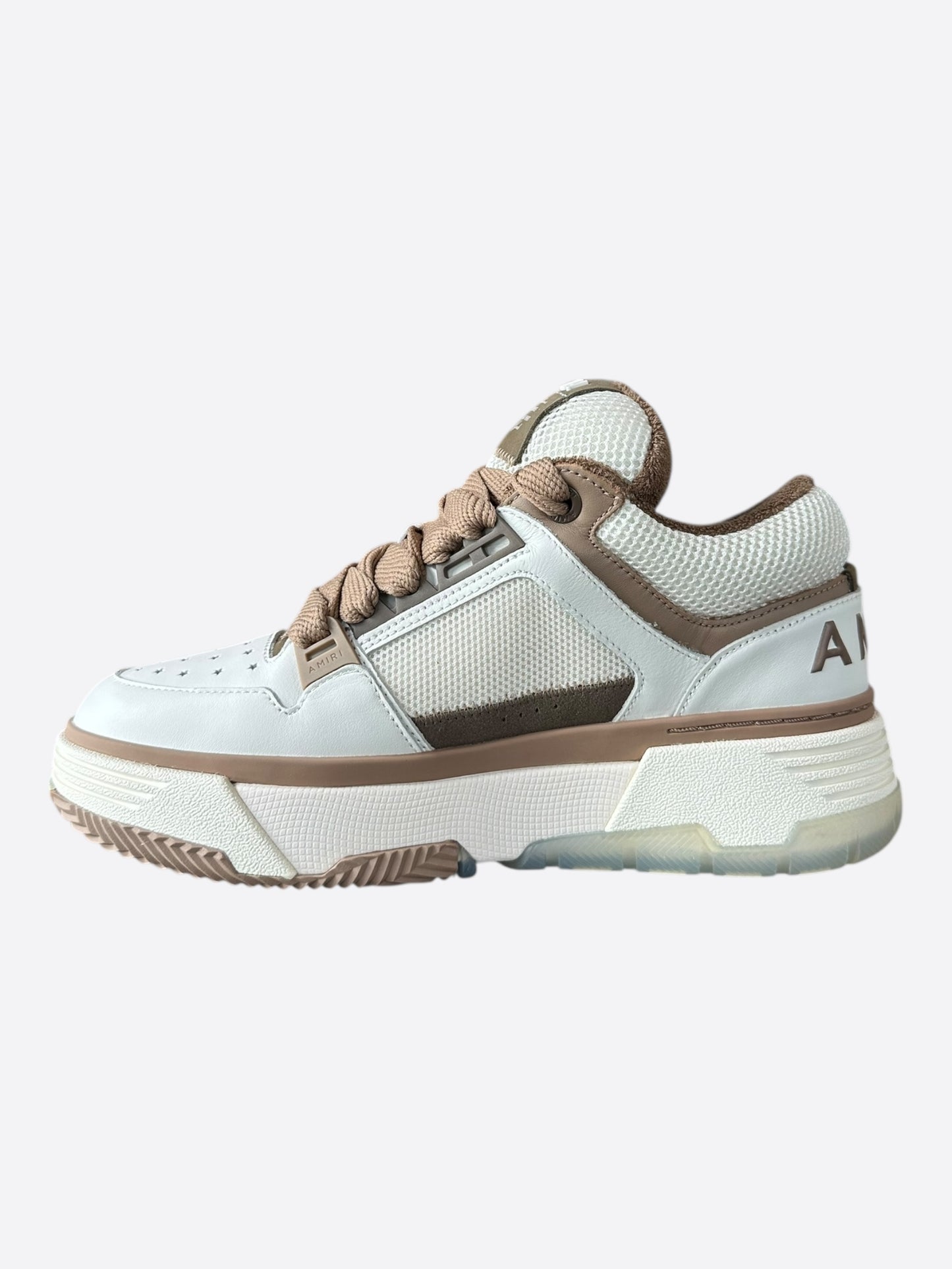 Amiri White & Brown MA-1 Women's Low Top Sneakers